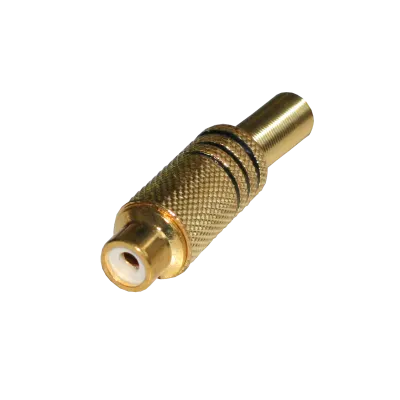 RCA Conector Hembra Met&aacute;lico Dorado