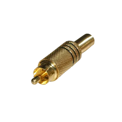 RCA Conector Macho Met&aacute;lico Dorado
