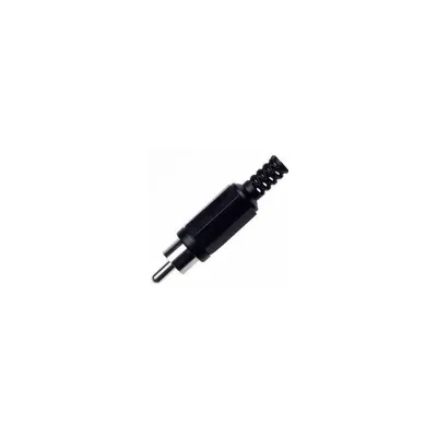 RCA Conector Macho Pl&aacute;stico Color Negro
