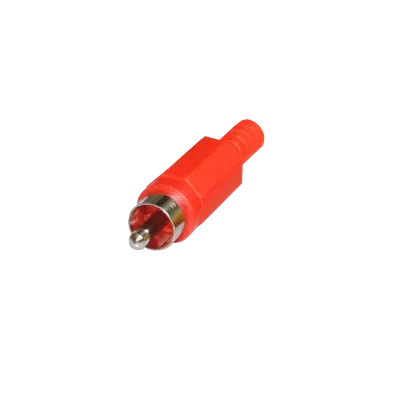 RCA Conector Macho Pl&aacute;stico Color Rojo