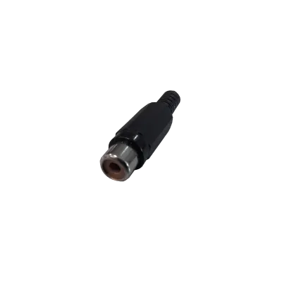 RCA Conector Hembra Pl&aacute;stico Color Negro