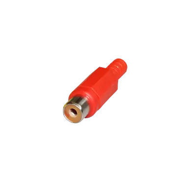 RCA Conector Hembra Pl&aacute;stico Color Rojo