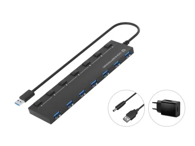 Conceptronic HUBBIES19BP HUB 7 Puertos USB