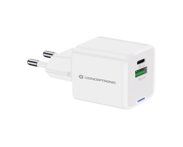 Cargador Conceptronic USB-C y USB-A 20W - Imagen 2