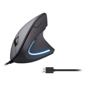 Ratón ergonómico vertical con cable color negro